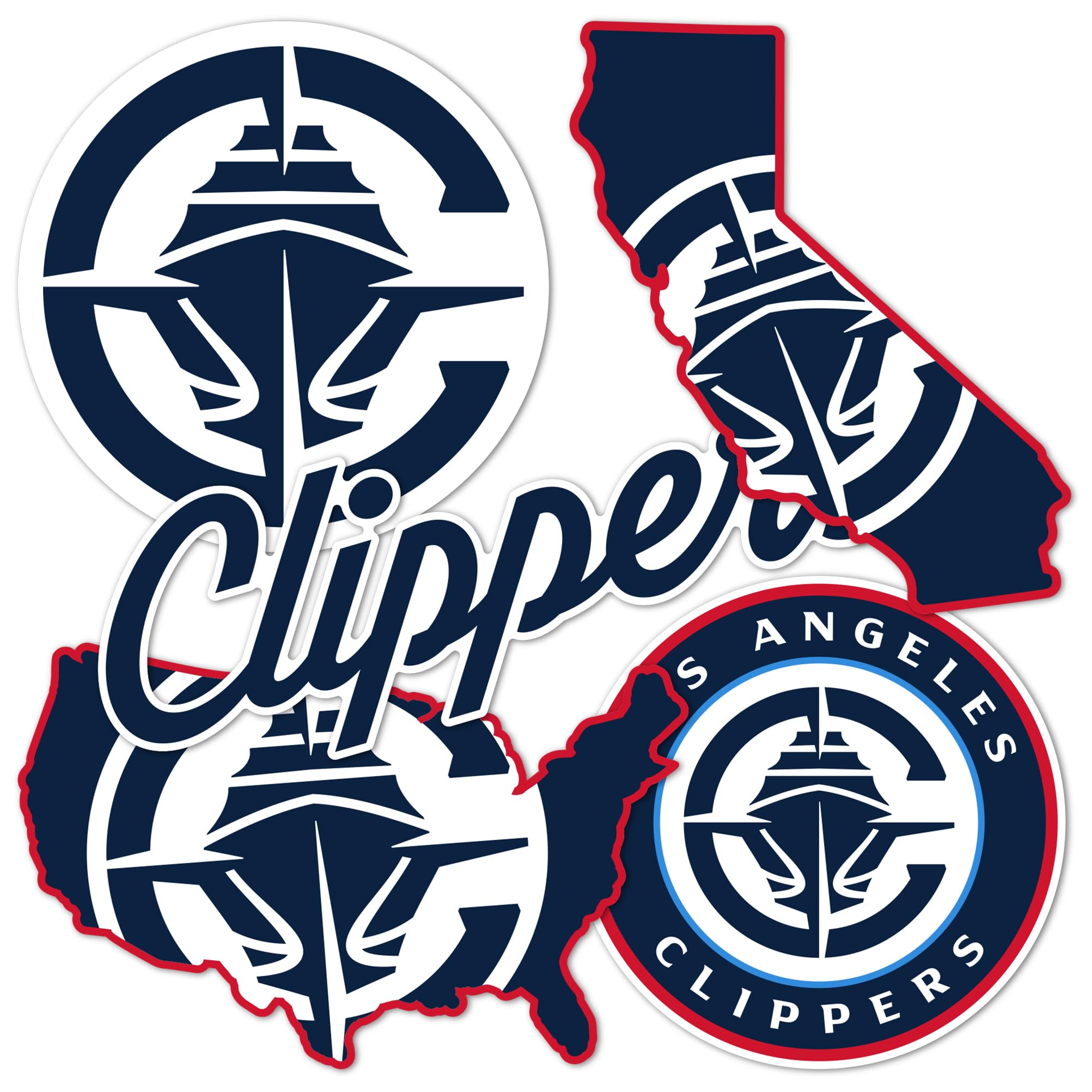 Desert Cactus LA Clippers Sticker Los Angeles Clippers NBA Officially Licensed Vinyl Decal Laptop Water Bottle Car Scrapbook (Type 2-3)