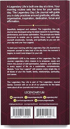 Miniatura 2 de Diario de la mañana por Legendary Life- Ajuste de objetivos, Gratitud, Autocuidado para hombres y mujeres-Desarrollo personal, Mayor productividad y
