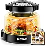 Nuwave Oven Pro Plus Air Fryer, Infra-Red Countertop, 2025 Advanced Convection, No Defrosting or Preheating, Cook Fresh or Frozen, Durable Power Dome, 100 Presets & 50 Memory, PFAS Free, Black