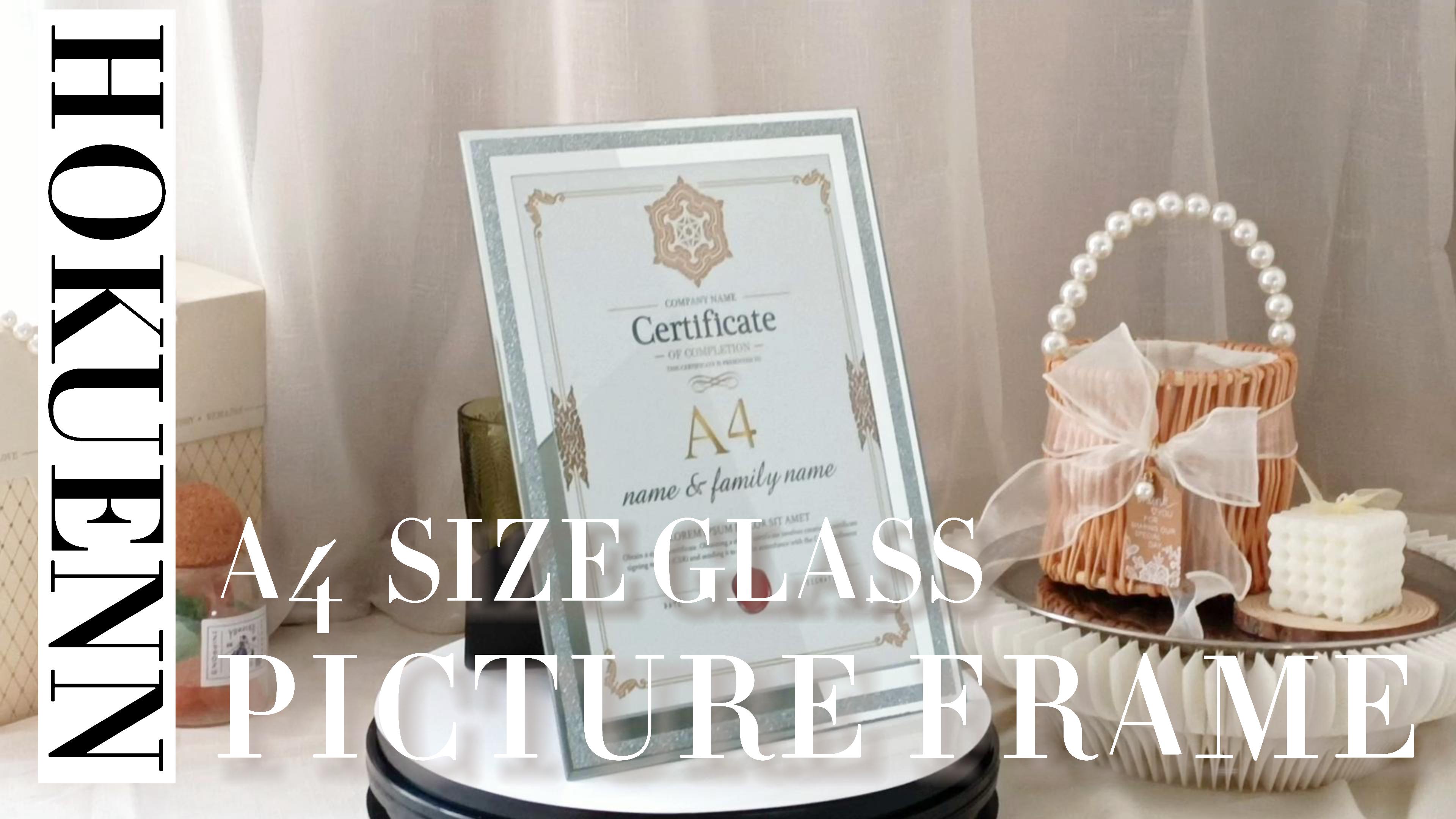 フォトフレーム 賞状額縁　前面ガラス仕様　31×44cm （⑧） 油絵額縁 681/黒 F4号（333×242mm） 前面UVカットアクリル仕様