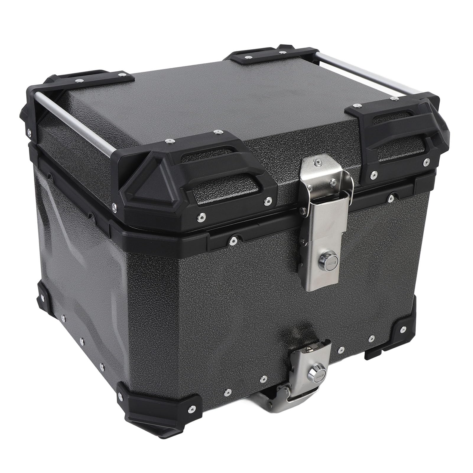 Tbest Top Case Bezpieczny Zamek ze Stopu Aluminium 36L Wodoodporny Bagażnik na, Czarny