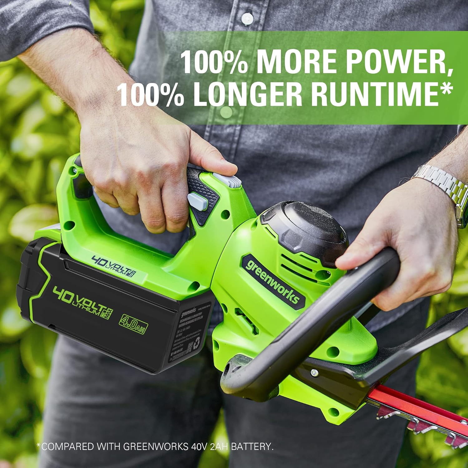 Greenworks 40V 4.0Ah USB Lithium-Ion Battery (Genuine Greenworks Battery / 75+ Compatible Tools)