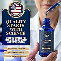 Vista 3 de Gotas de azul de metileno, sin formaldehído, grado farmacéutico azul de metileno, compuesto de laboratorio de alta pureza, solución al 1%, probado