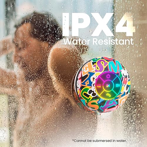 Miniatura 5 de Disney Mickey Mouse and Friends - Altavoz LED de ducha Bluetooth  Altavoz a prueba de salpicaduras con controles táctiles + 5 horas de reproducción