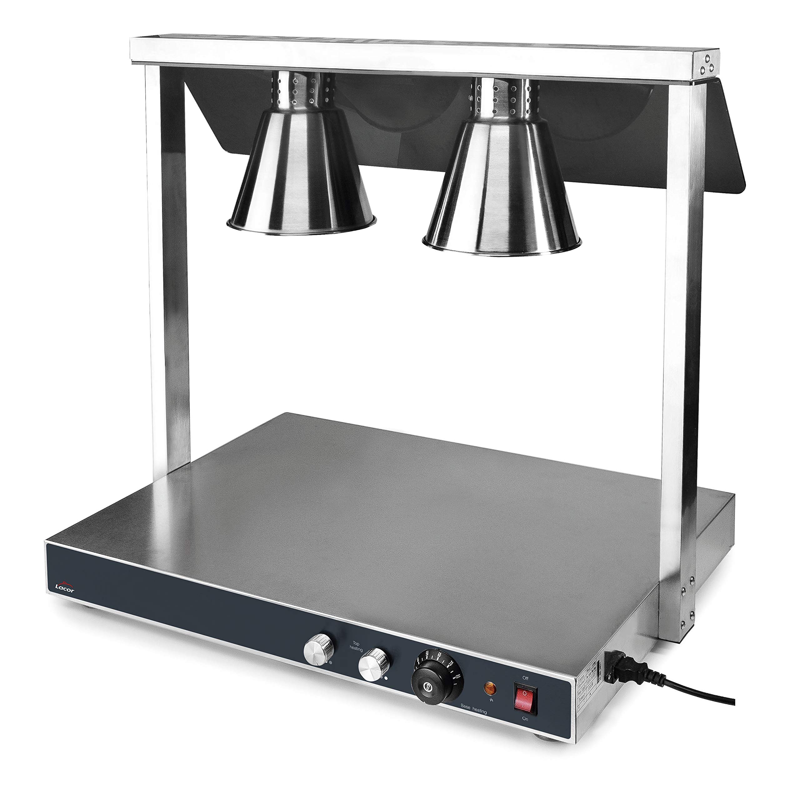 Lacor - Calentador de Buffet, 50 W, Plata - Uso Profesional y Doméstico | Para un uso práctico y profesional en cocina; perfecto para el día a día en hostelería y en casa, cómodo de usar y de guardar