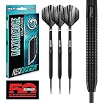 RED DRAGON Razor Edge Black 23g Tungsten Darts with Flights and Stems