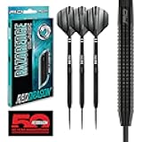 RED DRAGON Razor Edge Black 20g, 22g, 23g, 24g, 26g, 28g Steeltip or 18g Softip Tungsten Darts with Flights and Stems