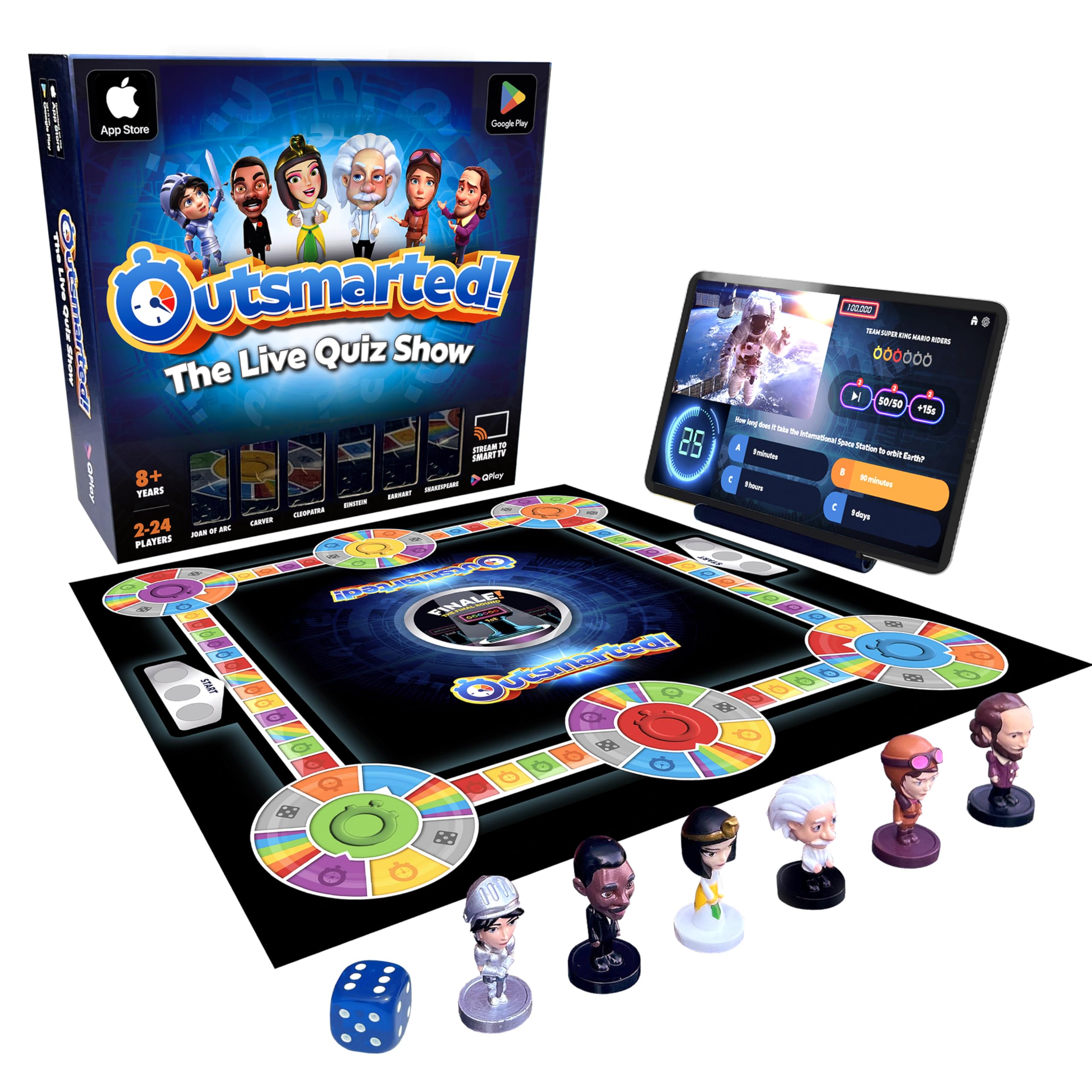 Outsmarted - The Live Quiz Show Board Game | Kids, Teens & Adults | The Ultimate Family Game Night | Age 8+ | Perfect for 2-24 Players | 10,000+ Multimedia Questions | 2025 Edition