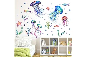 Enthralling Ocean Jellyfish Wall Decal: Embellish Your Space with Marine Charm