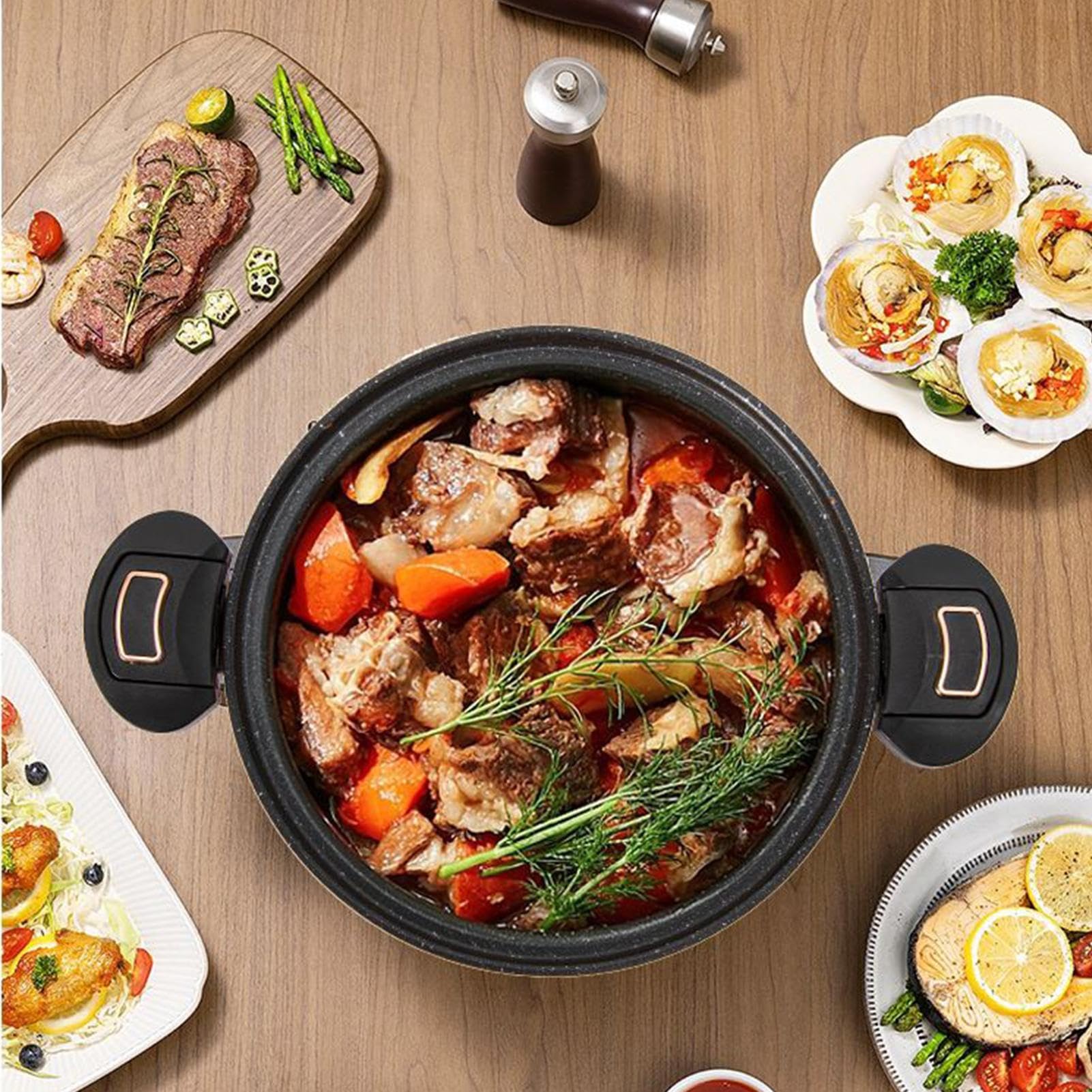 Schnellkoch| Induktionsherd,Antihaft SchnellkochMit Sichtdeckel Zum Kochen Von Speisen Und Suppen Im Haushalt