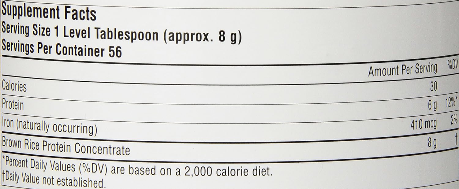 Source Naturals Brown Rice Protein, Vegan & Non-GMO - 16 oz POWDER : Health & Household