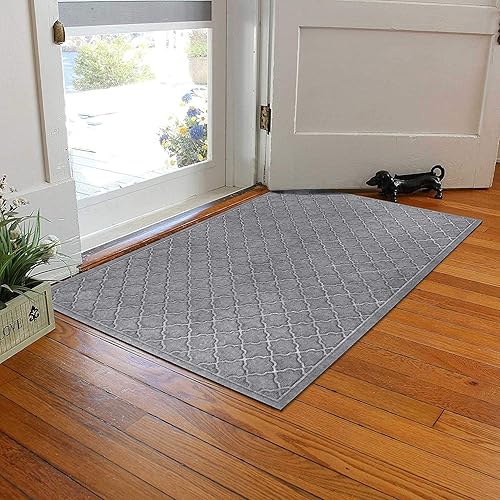 Miniatura 2 de Bungalow Flooring Waterhog - Tapete para puerta, 4 x 6 pies, fabricado en Estados Unidos, duradero y decorativo, antideslizante, interiorexterior,