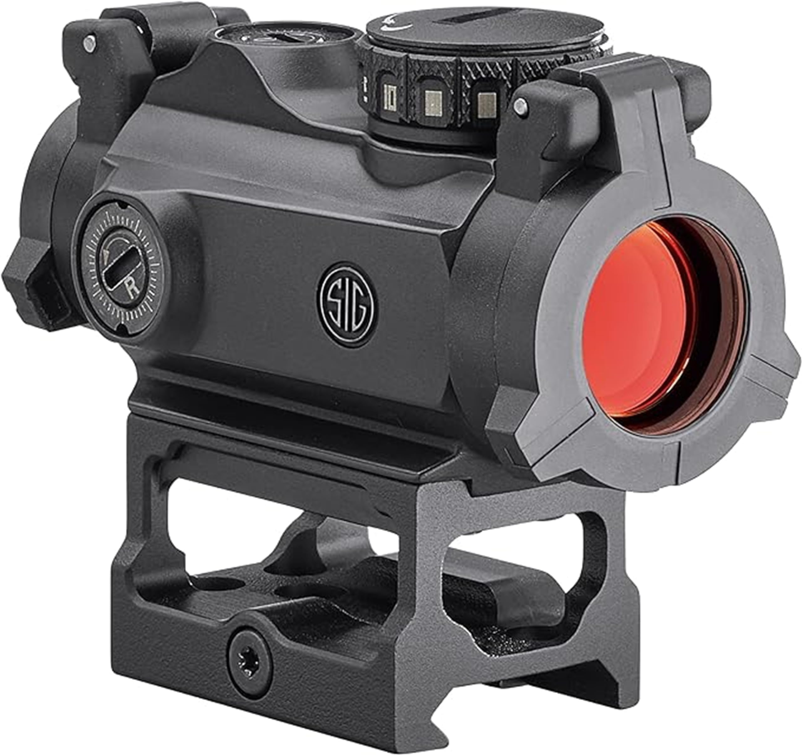Sig Sauer Romeo-MSR 1x20mm 2 MOA Red Dot Sight | Durable Waterproof Lightweight Ultra-Compact Gun Sight with Flip-Back Lens Covers