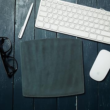 Personalized Handmade Leather Mouse, Handcrafted Leather Mouse Mat for Office, Protective Mouse Pad, Camel