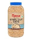 Manna Steel Cut Oats 1.5 Kg | Gluten Free | Diabetic Friendly | High Protein & Fibre 1.5kg (Pack of 1) gallery image