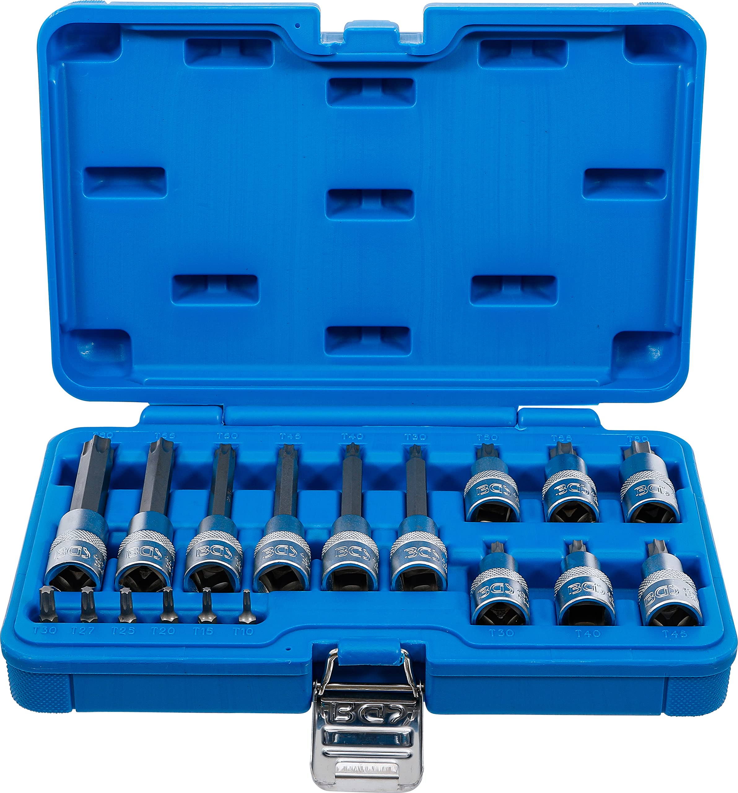 BGS 5173 | Bit Socket Set | 6.3 mm (1/4") / 12.5 mm (1/2") Drive | T-Star (for Torx) | 18 pcs.