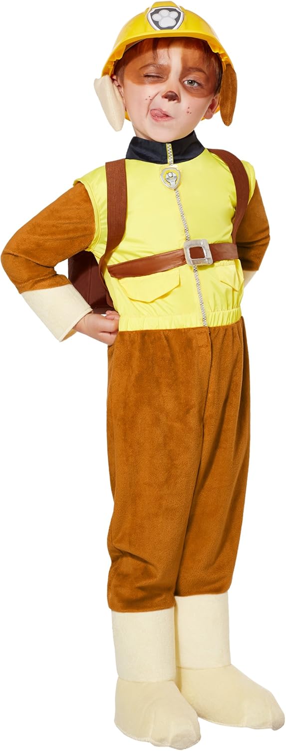 Spirit Halloween PAW Patrol Toddler Rubble Costume | Officially Licensed | Group Costume | One Piece Costume