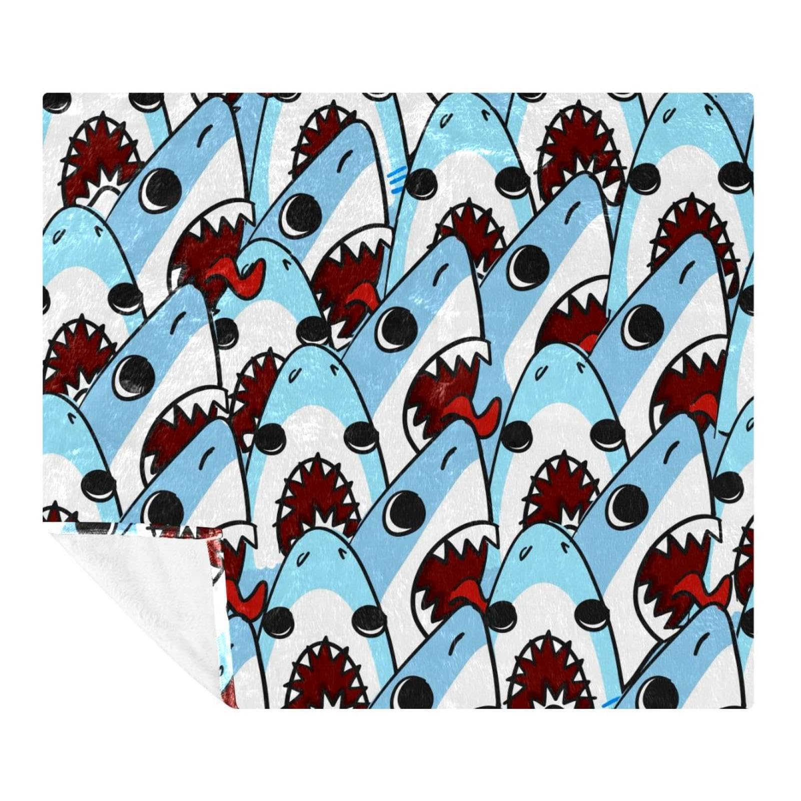 Plaid requin couverture microfibre pour grand lit et sofa de voyage
