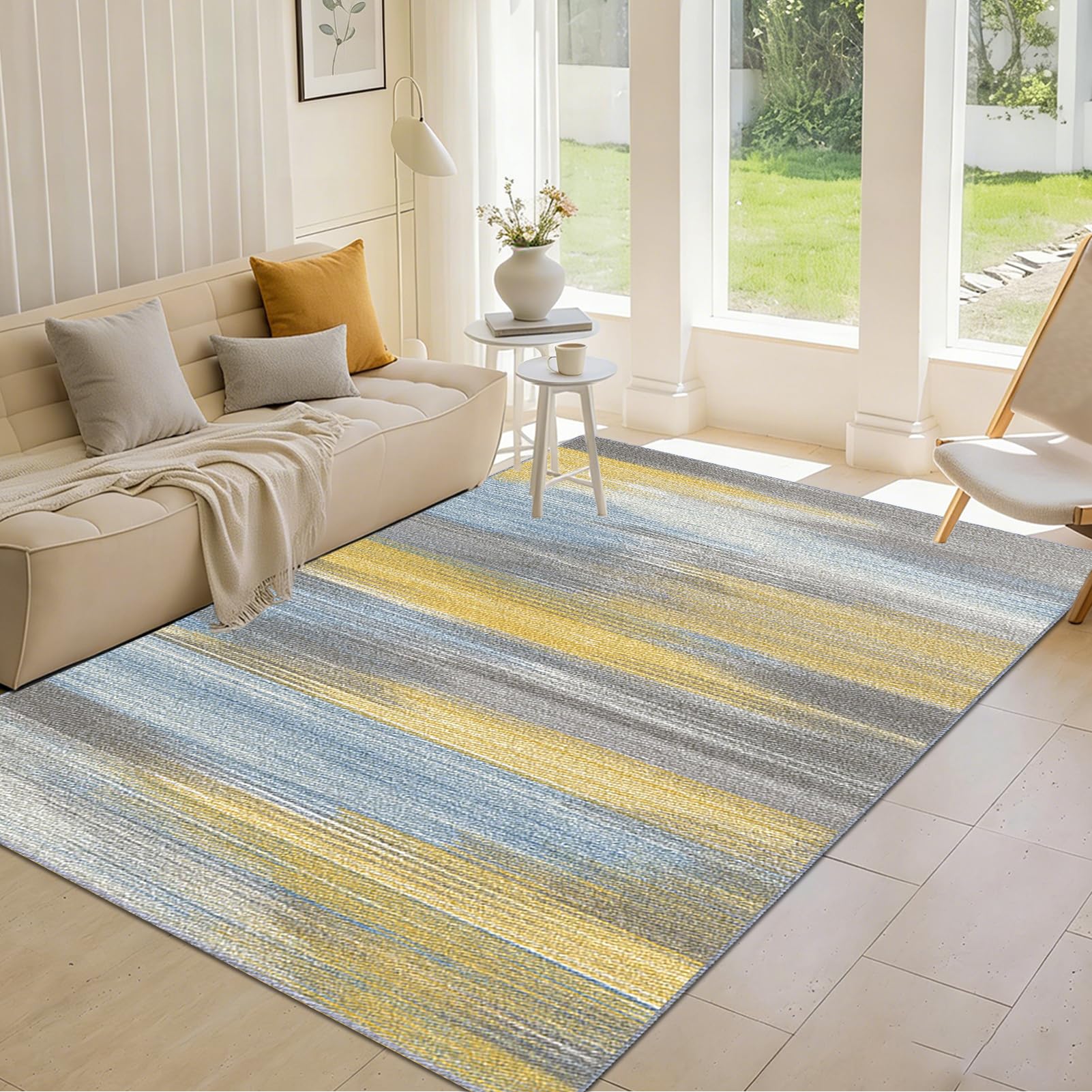 Moquette lavable en machine tapis de salon et de chambre antidérapant 200x260