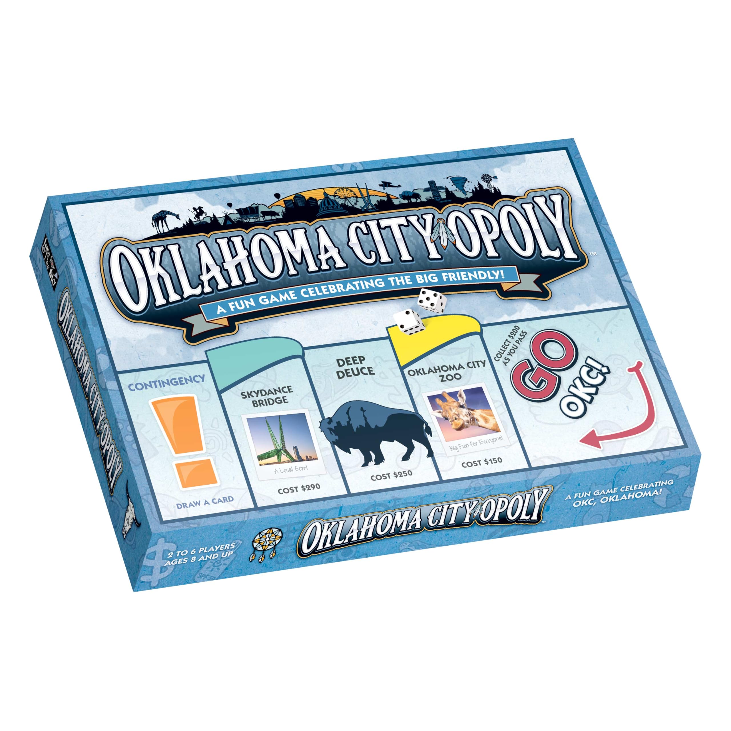 Amazon.com: Late for The Sky Oklahoma City-Opoly Board Game