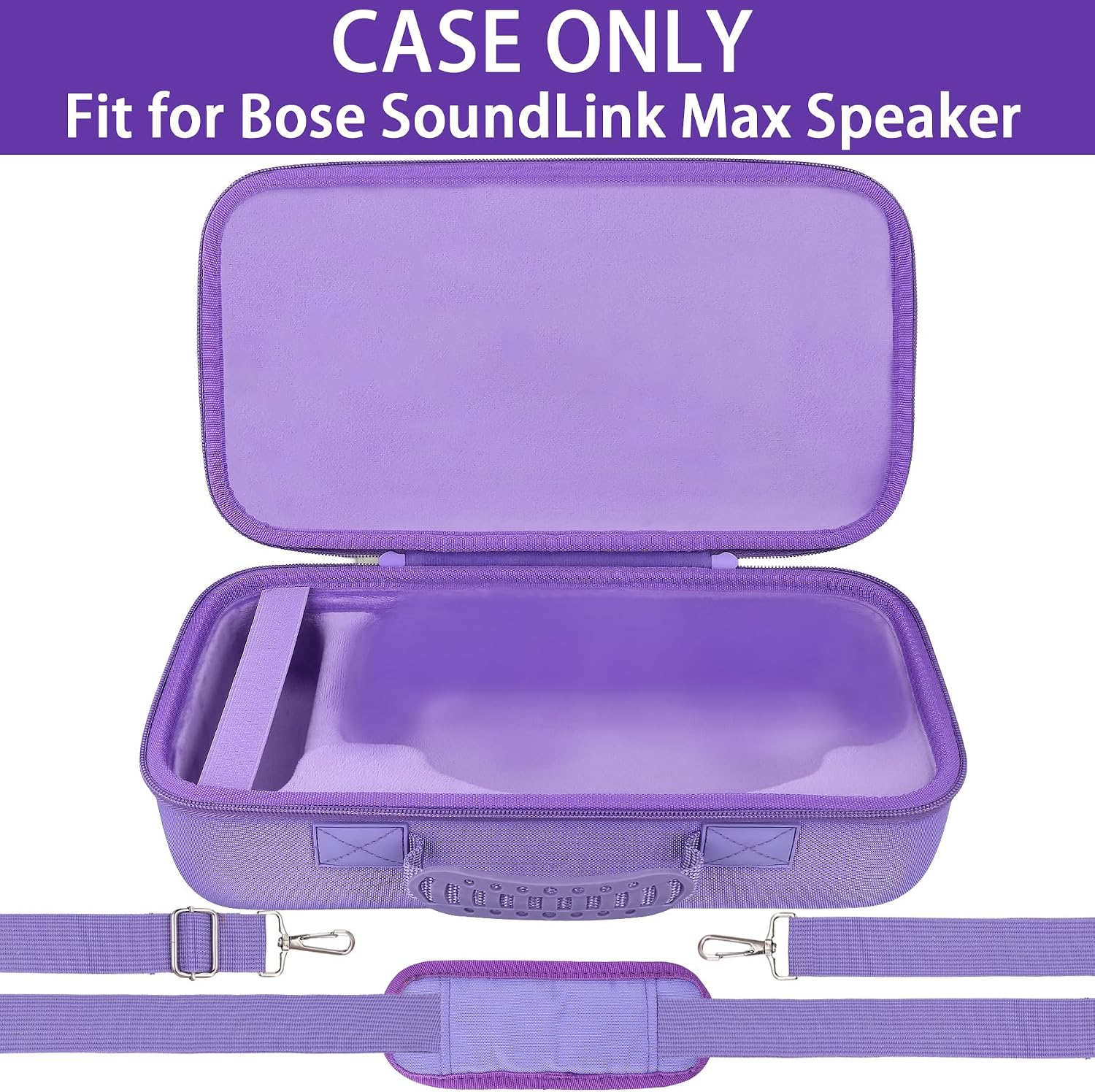 for Bose SoundLink Max Portable Speaker Hard Travel Case, Purple image 2