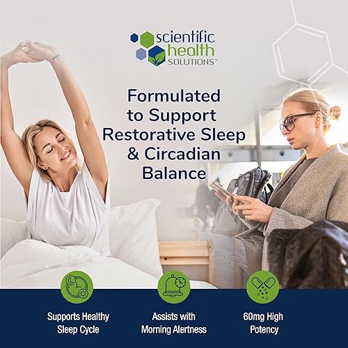 Miniatura 2 de Melatonina de 60 mg  Melatonina de alta dosis en cápsulas fáciles de tragar  Vegana, sin OMG y sin gluten  Melatonina extra fuerte fabricada en