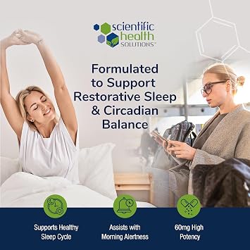 Melatonin 60mg | High Dosage Melatonin in Easy-to-Swallow Capsules | Vegan, Non-GMO & Gluten-Free | US-Made Extra Strength Melatonins (3-Pack)