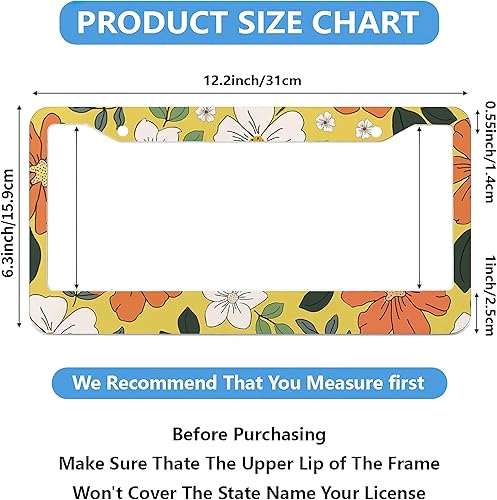 Miniatura 9 de Marcos de matrícula con bandera estadounidense, accesorios de automóvil, soportes de aluminio de metal, 2 piezas, 2 agujeros con tapas de rosca para