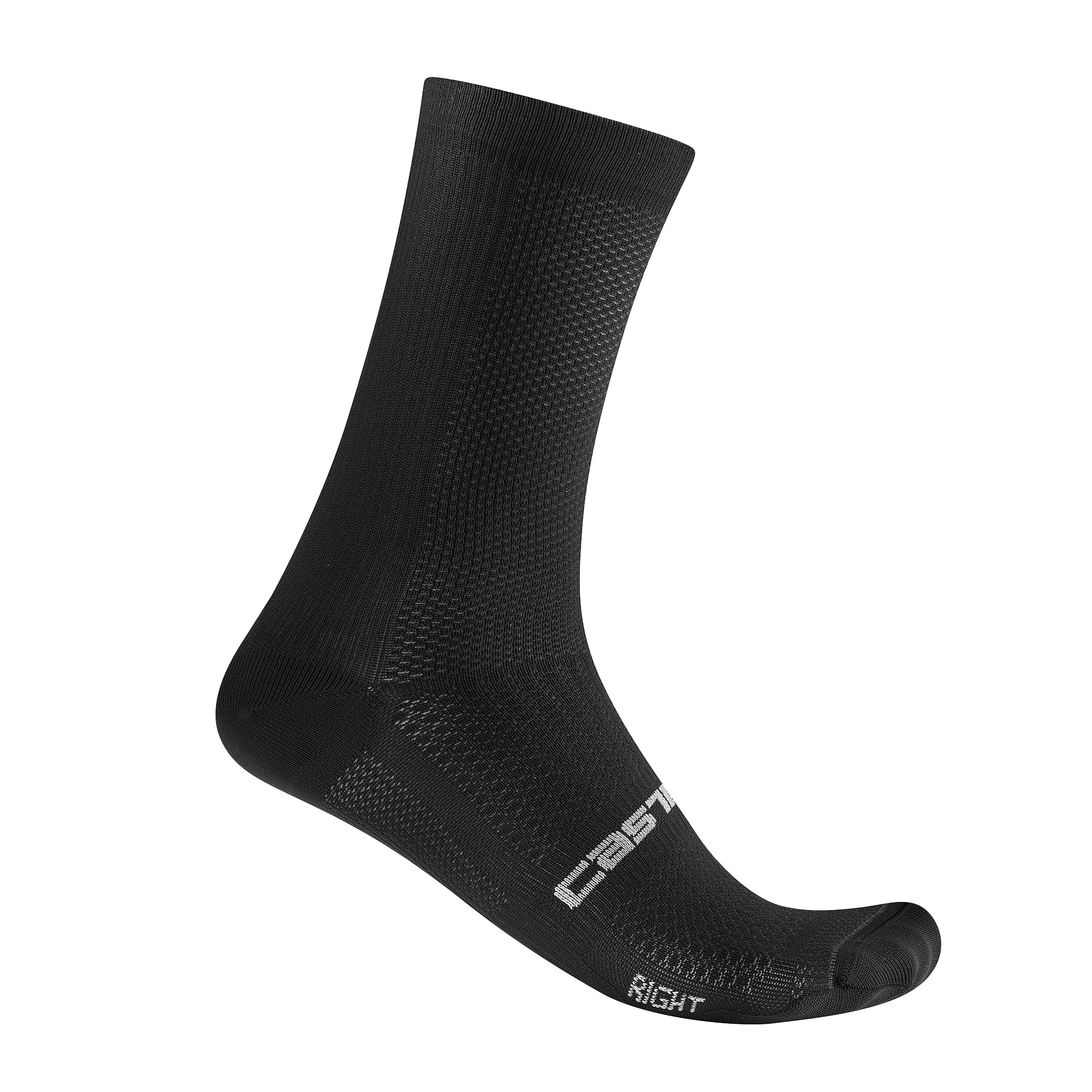 CASTELLI Men’s Espresso 18 Sock, Moisture Wicking Performance Cycling Apparel Sock for Road & Gravel Biking, Black, XX-Large