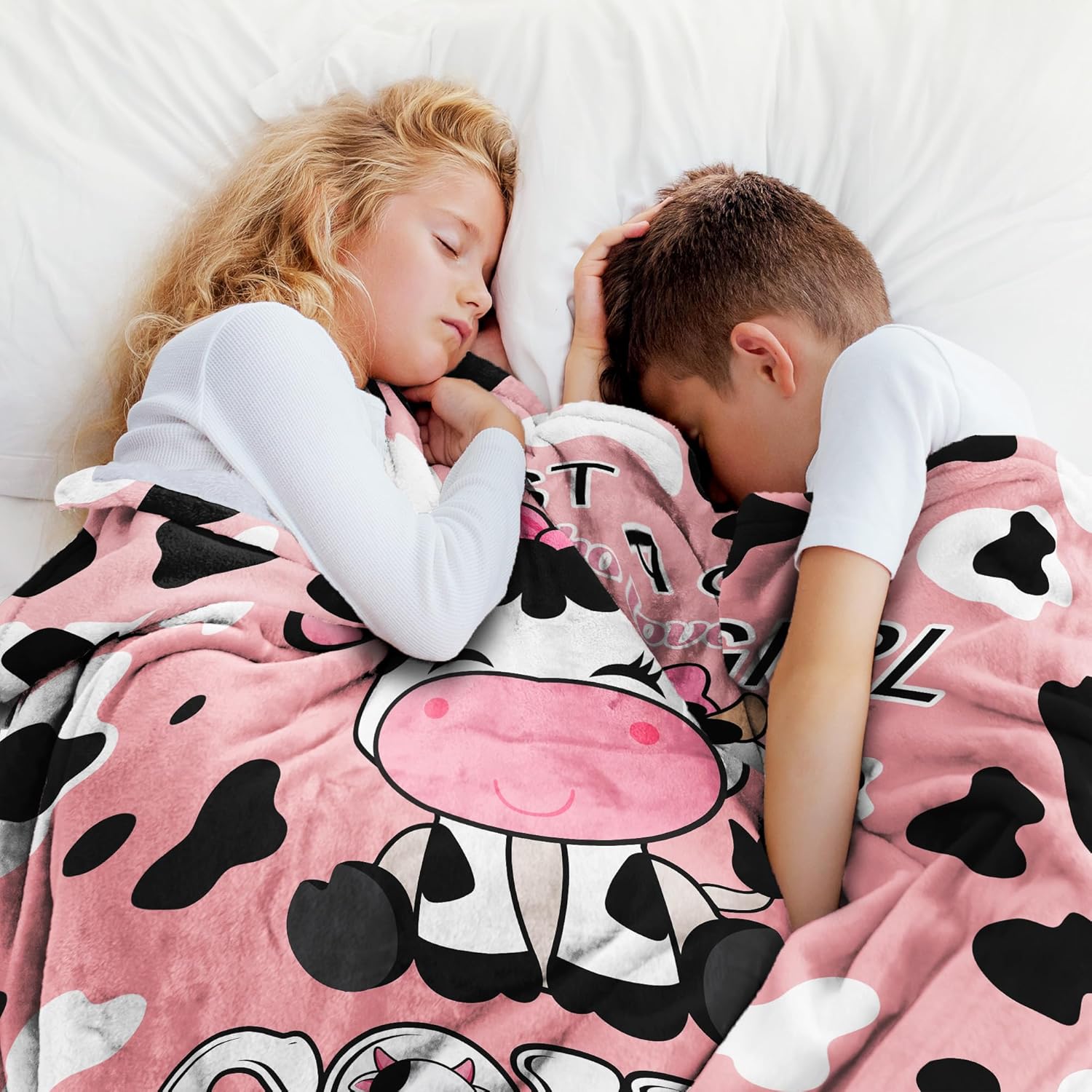 Cow Blanket Gifts for Girls Women Soft Flannel Cow Throw Blanket Birthday Gifts Decor Stuff 50" x 40" - Image 3