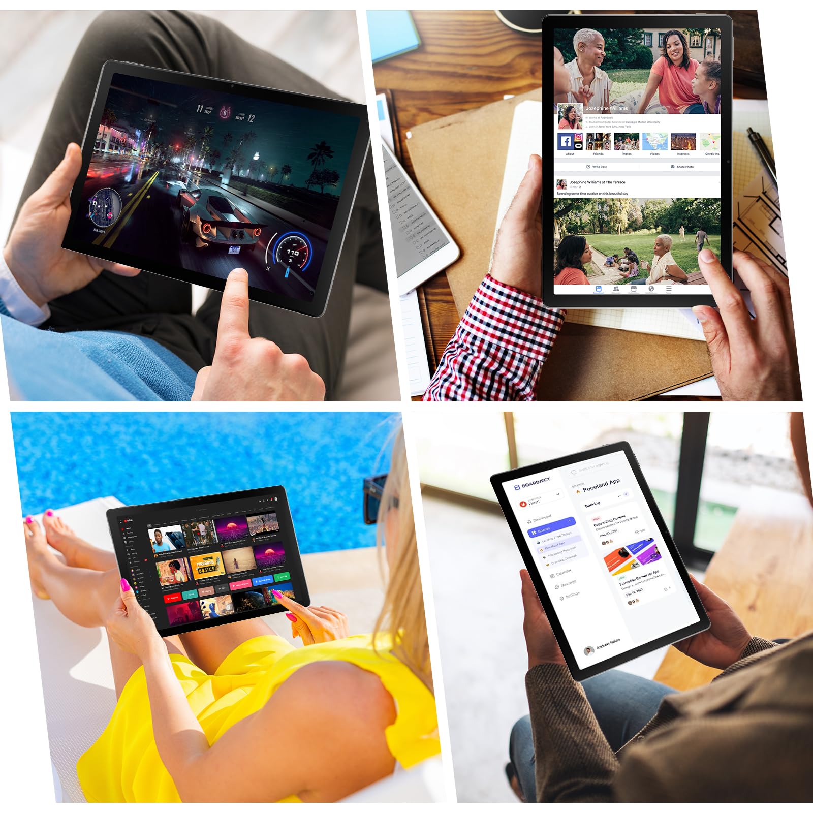 Tablet 11 Zoll, Android 16 Tablet mit 20GB RAM 64GB ROM/1TB TF, 7800mAh Akku, 5G WiFi, Widevine L1, Bluetooth 5.4, 1080P Display, 5MP+8MP Kamera, OTG, Schwarz