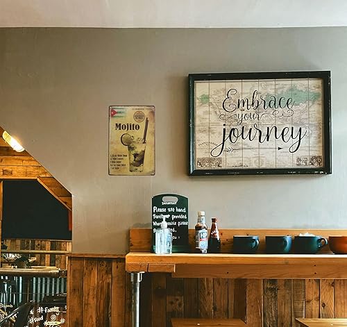 Miniatura 5 de ERLOOD Letrero de metal retro de la Habana Cuba Mojito de la bebida de la lata de la pared de la barra del pub del metal 12 x 8