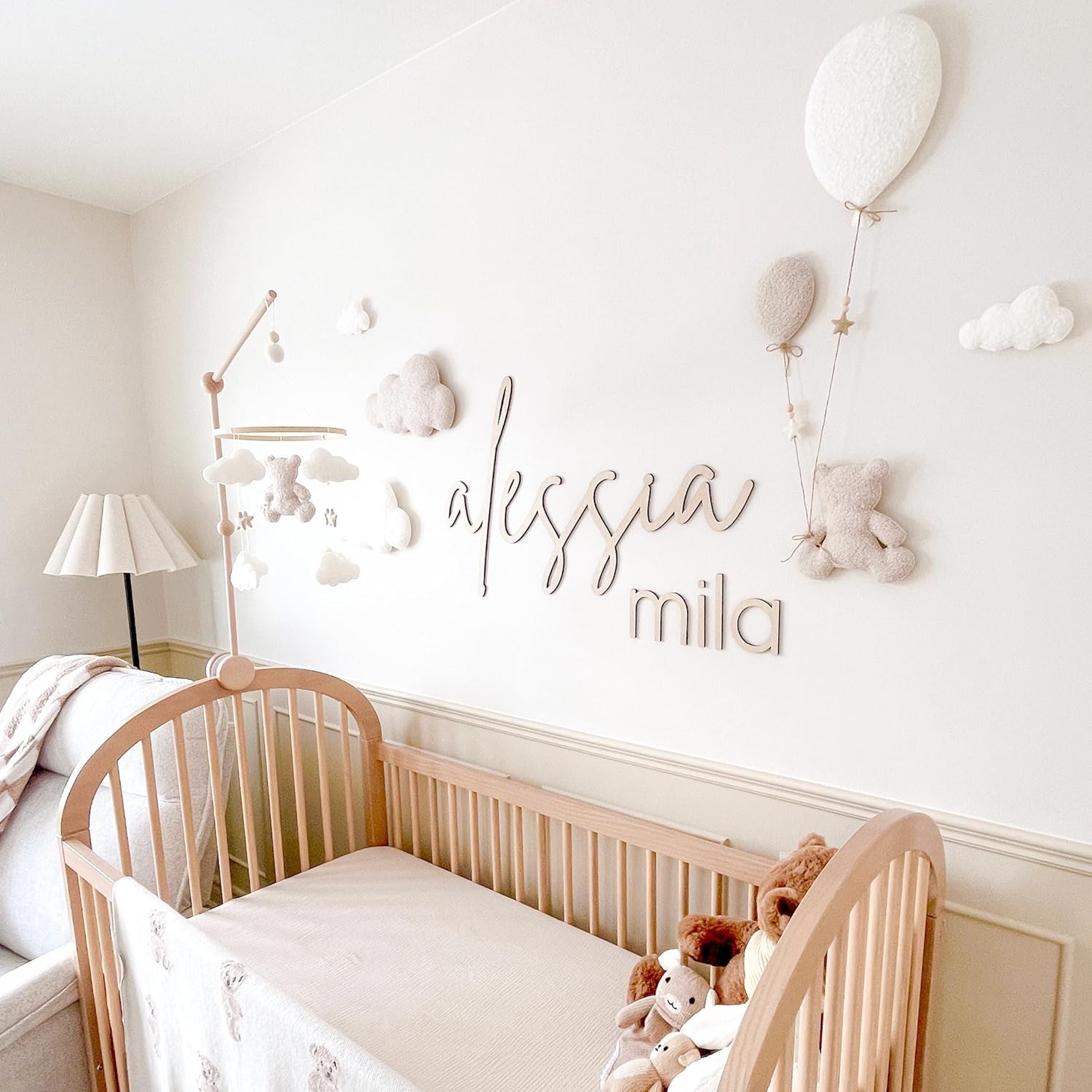 Custom Double Wooden Name Sign | Paint Included | Personalized Wood Name Sign and Letters | Baby Room Sign for Nursey Wall | First and Last Name - Image 5