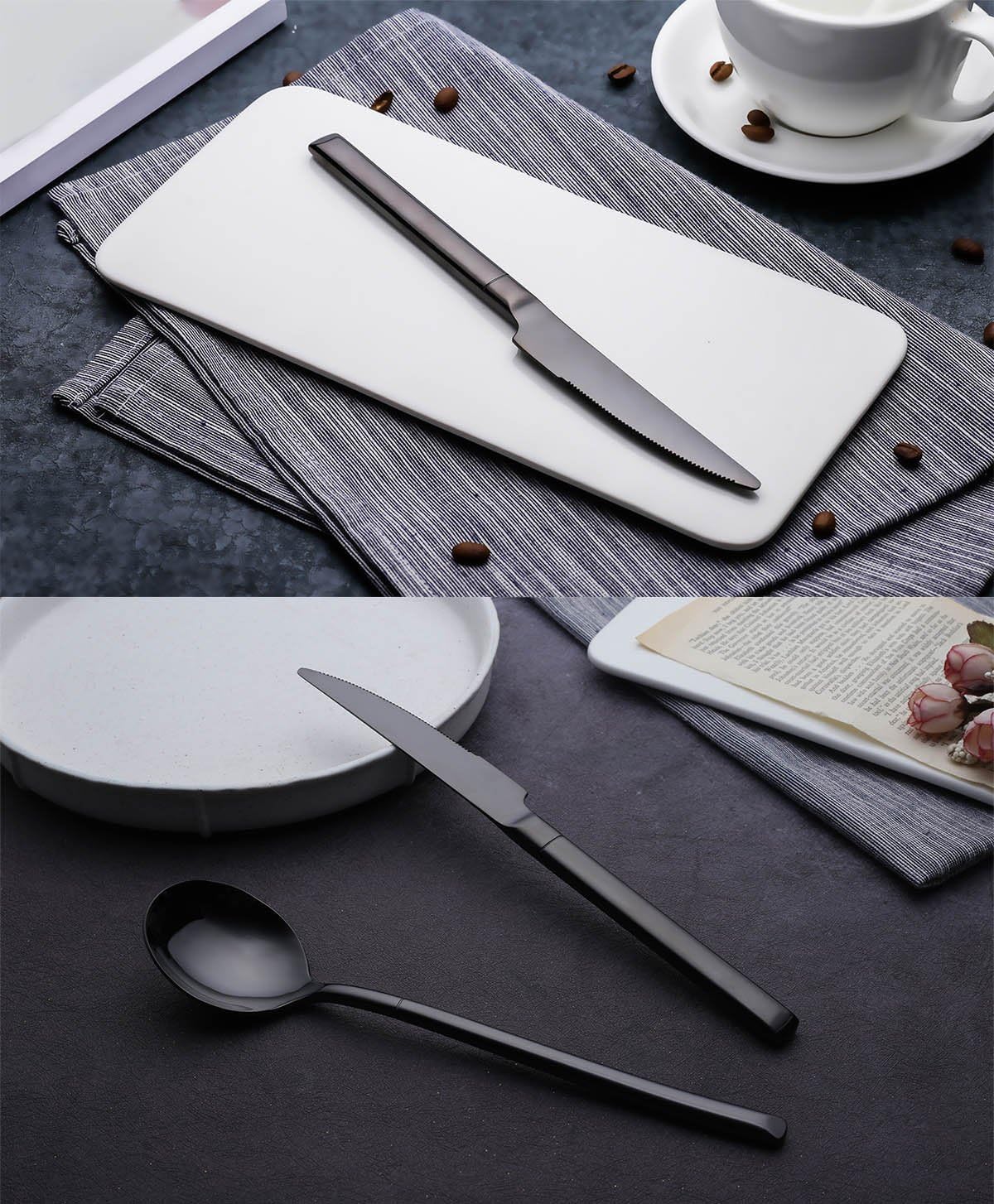 Bеѕt Cуbеr Mоndау 🔥 Steak Knife Set Black, Onlycooker 6 Piece 9-inch Heavy Duty Serrated Knives Sets High Carbon Stainless Steel Cutlery Dinner Flatware Silverware Dishwasher Safe for Home Kitchen Mirror Finish 🛒 Crаzу Dеаlѕ Steak Knife Set Black, Onlycooker 6 Piece 9-inch Heavy Duty Serrated Knives Sets High Carbon Stainless Steel Cutlery Dinner Flatware Silverware Dishwasher Safe for Home Kitchen Mirror Finish