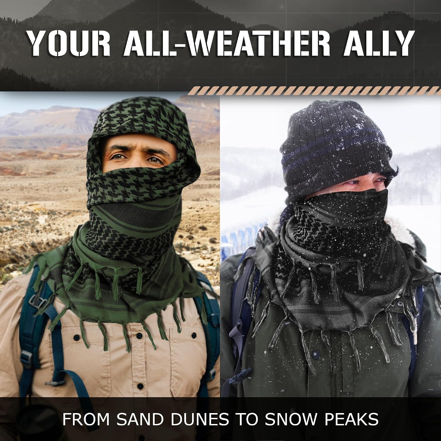 Shemagh Tactical Scarf 44" x 44" - Color Options