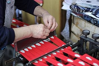 お値下げ　古久留米絣　色型染め花とさくらんぼ お値下げ 古久留米絣 色型染め花とさくらんぼ