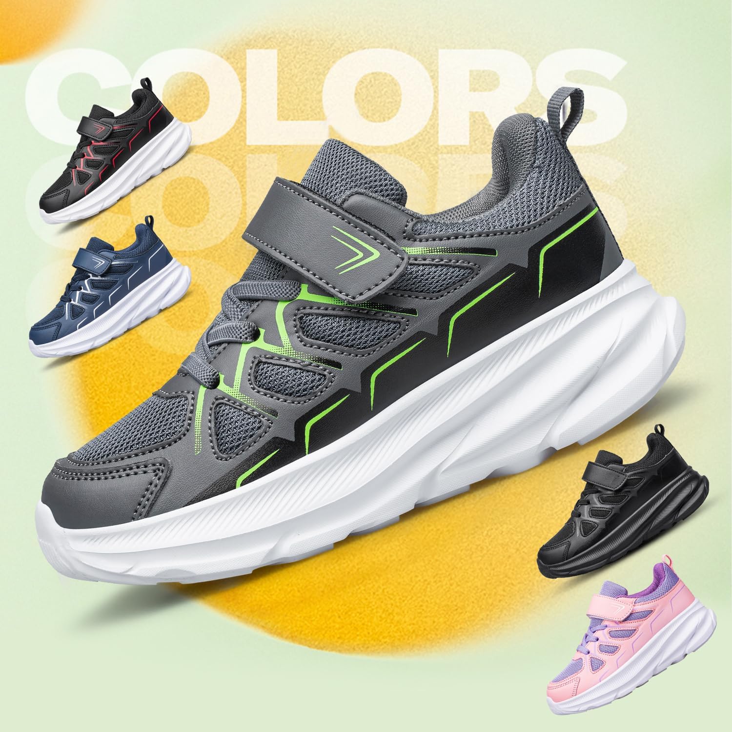 Boys Girls Shoes Kids Running Shoes Non Slip Athletic Walking Tennis Shoes Lightweight Sneakers for Toddler/Little Kid/Big Kid - Image 6