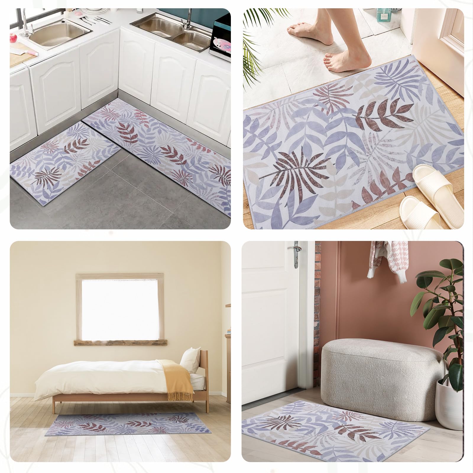MATKIK Tapis de couloir bohème pour couloir, cuisine, buanderie, chambre à coucher, entrée, salle de bains (café/beige MATKIK Tapis de couloir bohème pour couloir, cuisine, buanderie, chambre à coucher, entrée, salle de bains (café/beige