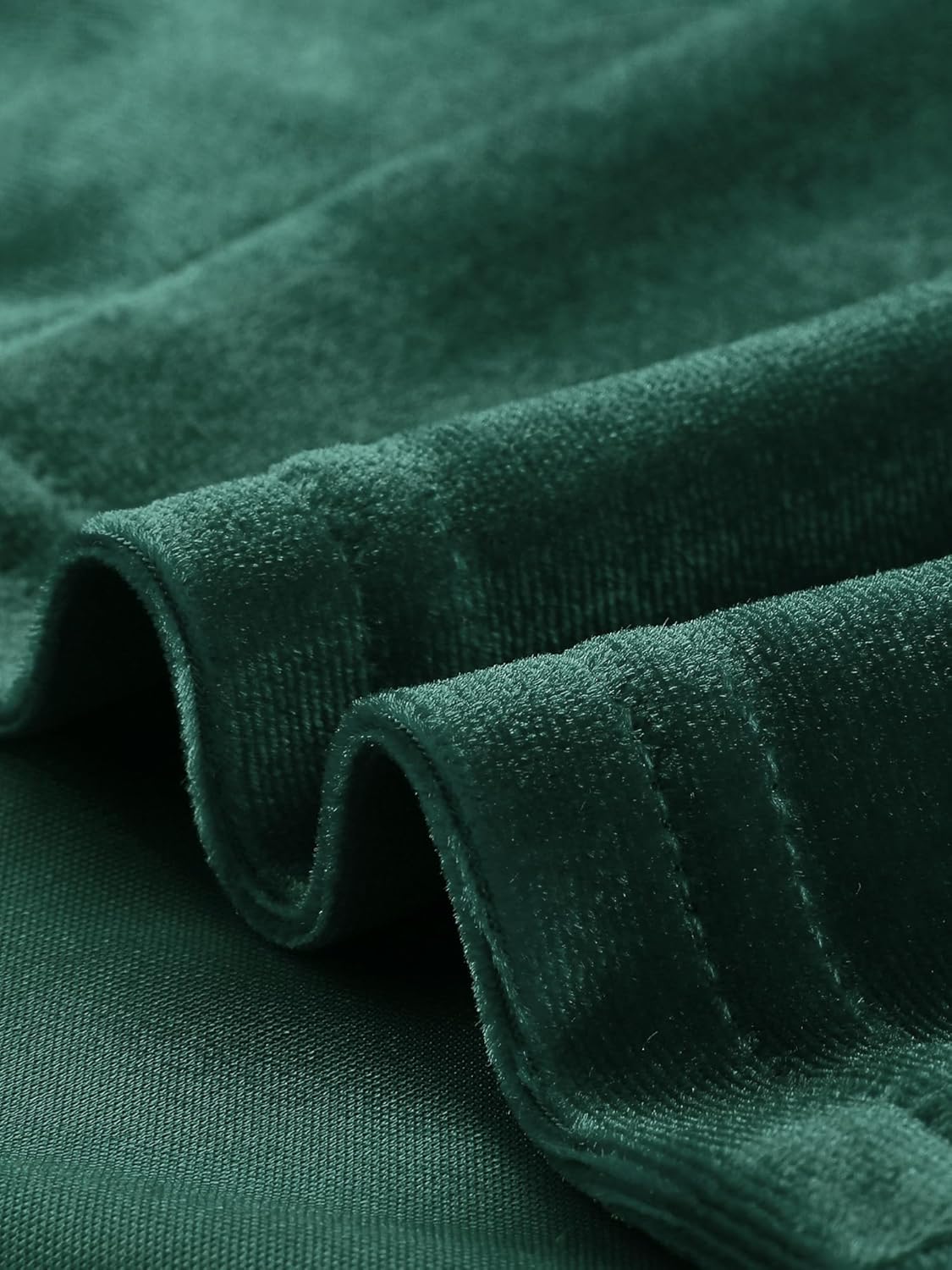 Allegra K Long Sleeve Corset Tops for Women's Slim Fit Square Neck Cropped Blouse Party Velvet Top - Image 5