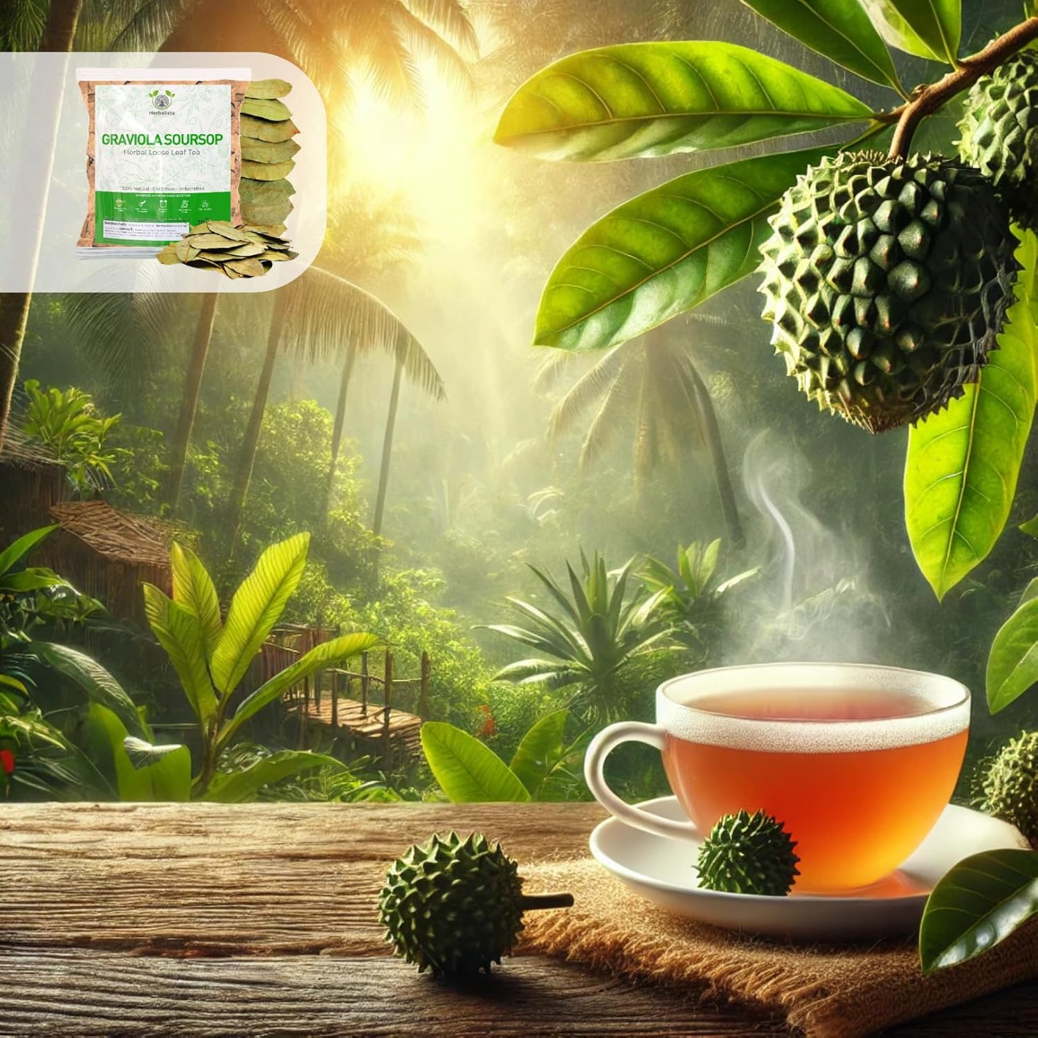 Herbalista - Premium Whole Dried Graviola Soursop Leaf (4 oz | 350+ Leaves) | 100% Natural Hoja de Guanabana | Fresh, Wildcrafted, and Authentic | Makes 30+ Cups of Delicious Tea - Image 3