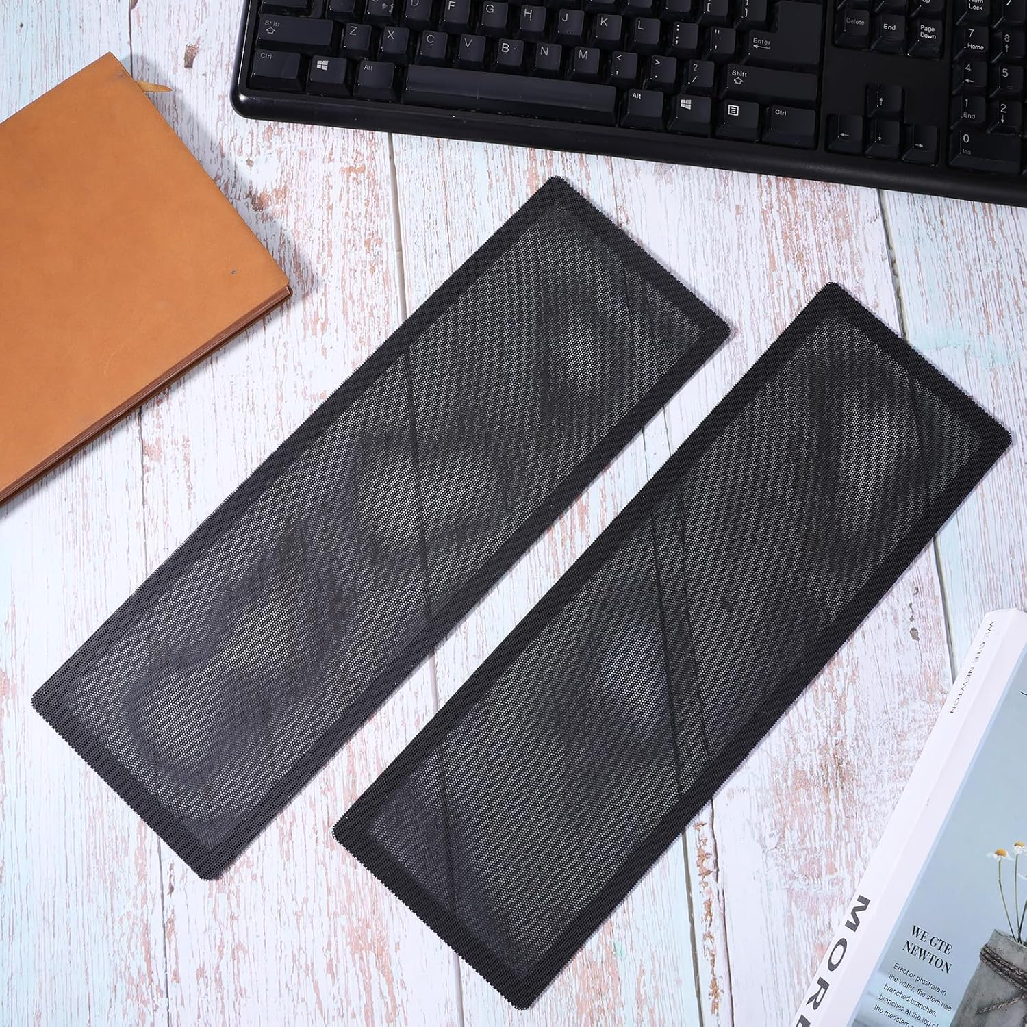 Computer Case Fan Dust Filter, 360mm x 120mm Magnetic Frame, Dust Proof Case Covers for Computer Fan (Black)