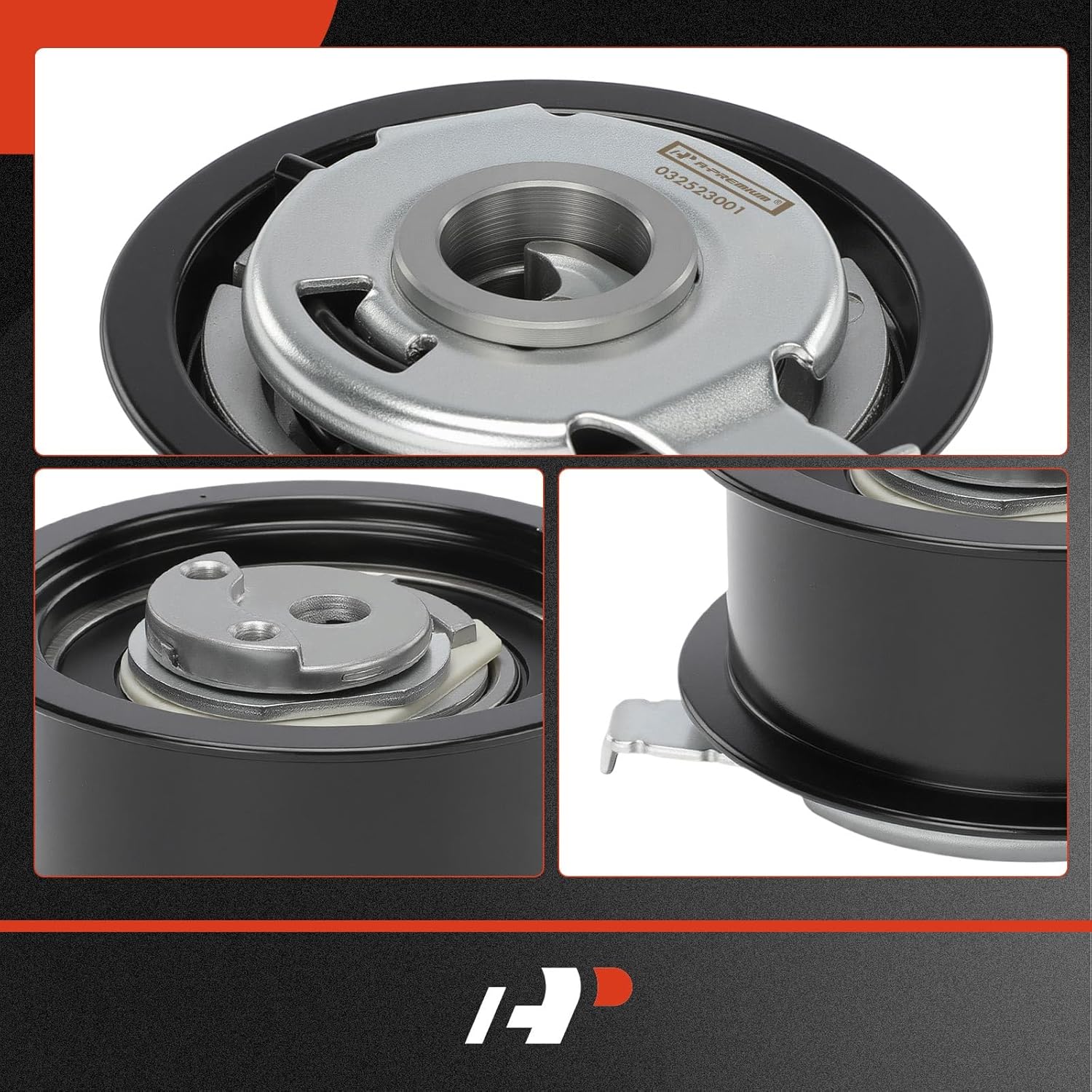 A-Premium Belt Tensioner Assembly with Pulley Compatible with Volkswagen Jetta 1999-2003, Golf 1999-2004, Beetle 1998-2003, 1.9L