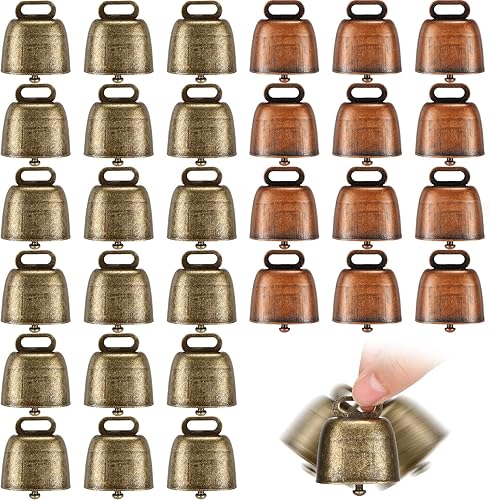 Miniatura 1 de 40 campanas de cobre para ganado, caballo, ovejas, pastoreas, cabras, animales de granja, campanas de bronce fuertes, campanas de vaca de metal para