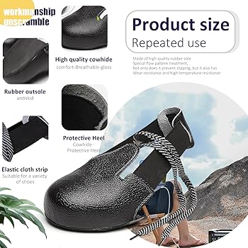 ZZBUY Steel Toe Covers for Shoes, No Slip Safety Toe Cap