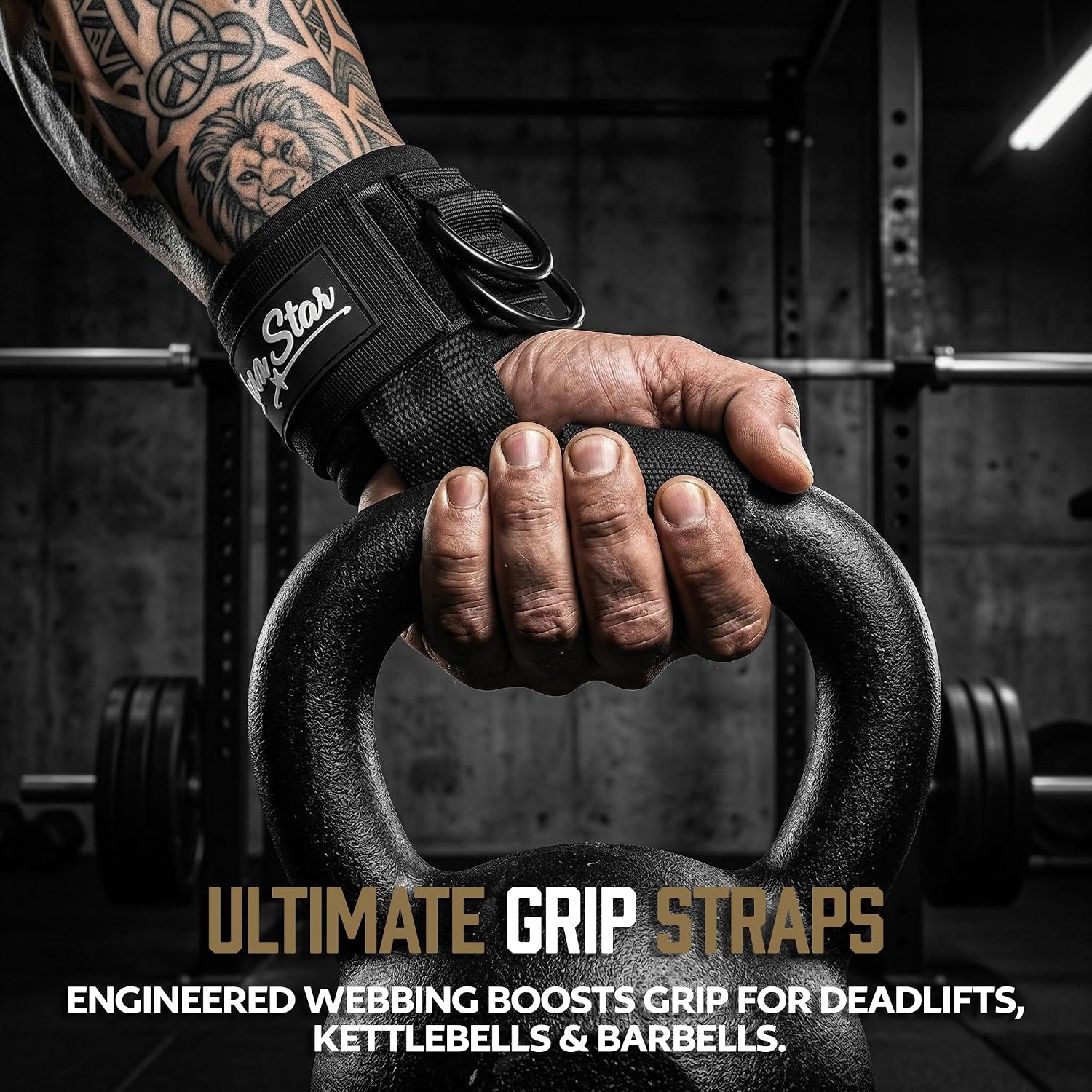 Weight Lifting Strap with D Ring,Lifting Straps,Non-Slip Wrist Straps for Weightlifting Deadlifting,Wrist Cuffs for Cables Gym, Lifting Cuffs for Cable Machines