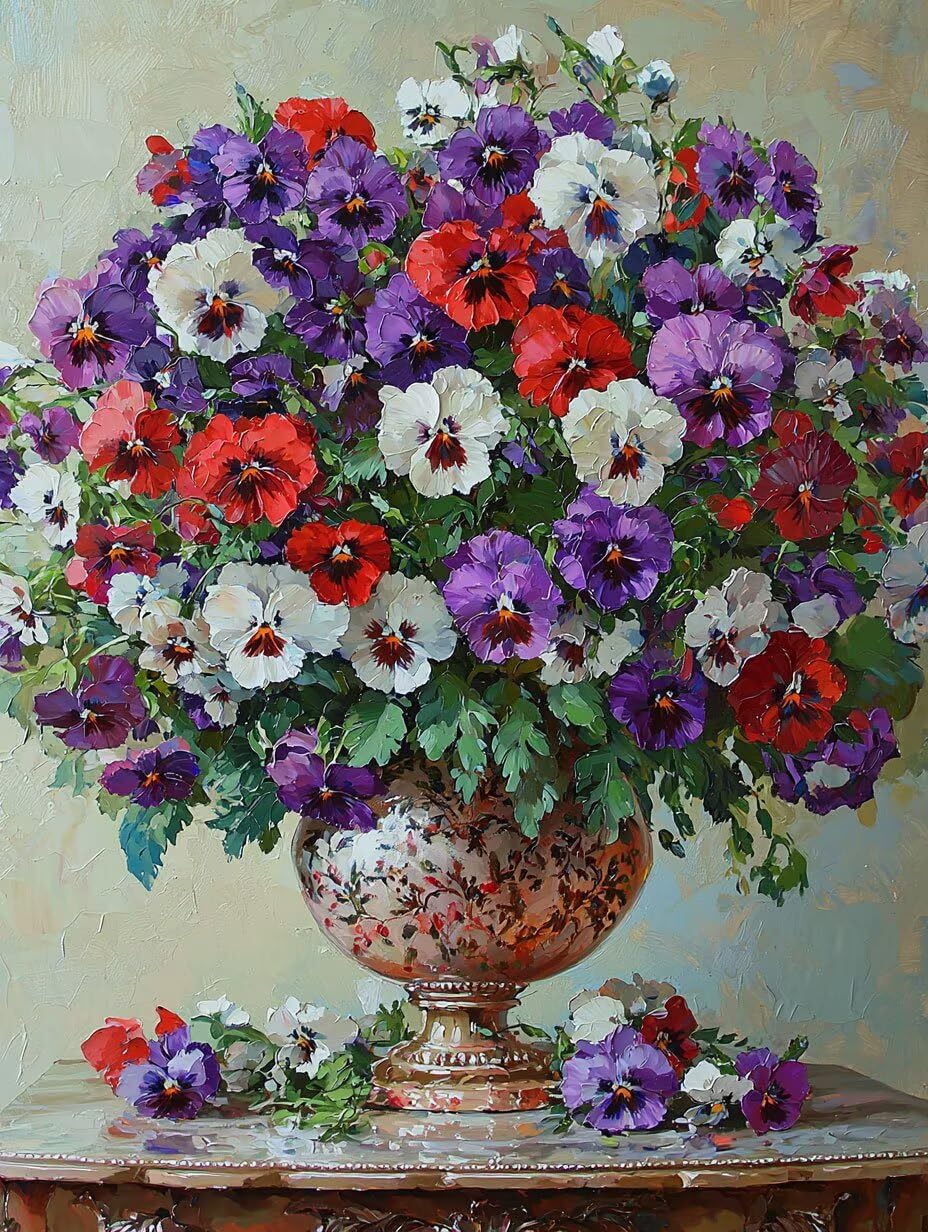 WEISHIWE Malen nach Zahlen Erwachsene Blumen in Vase, 70x90cm x-451 | Handgemalt Ölgemälde Kit für Mädchen Jungen ab 7 8 9 Jahre, Rahmenlos, für die Wanddekoration zu Hause, DIY Acrylmalerei