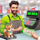 Juegos de supermercado virtual de mascotas y gerente de tienda de animales