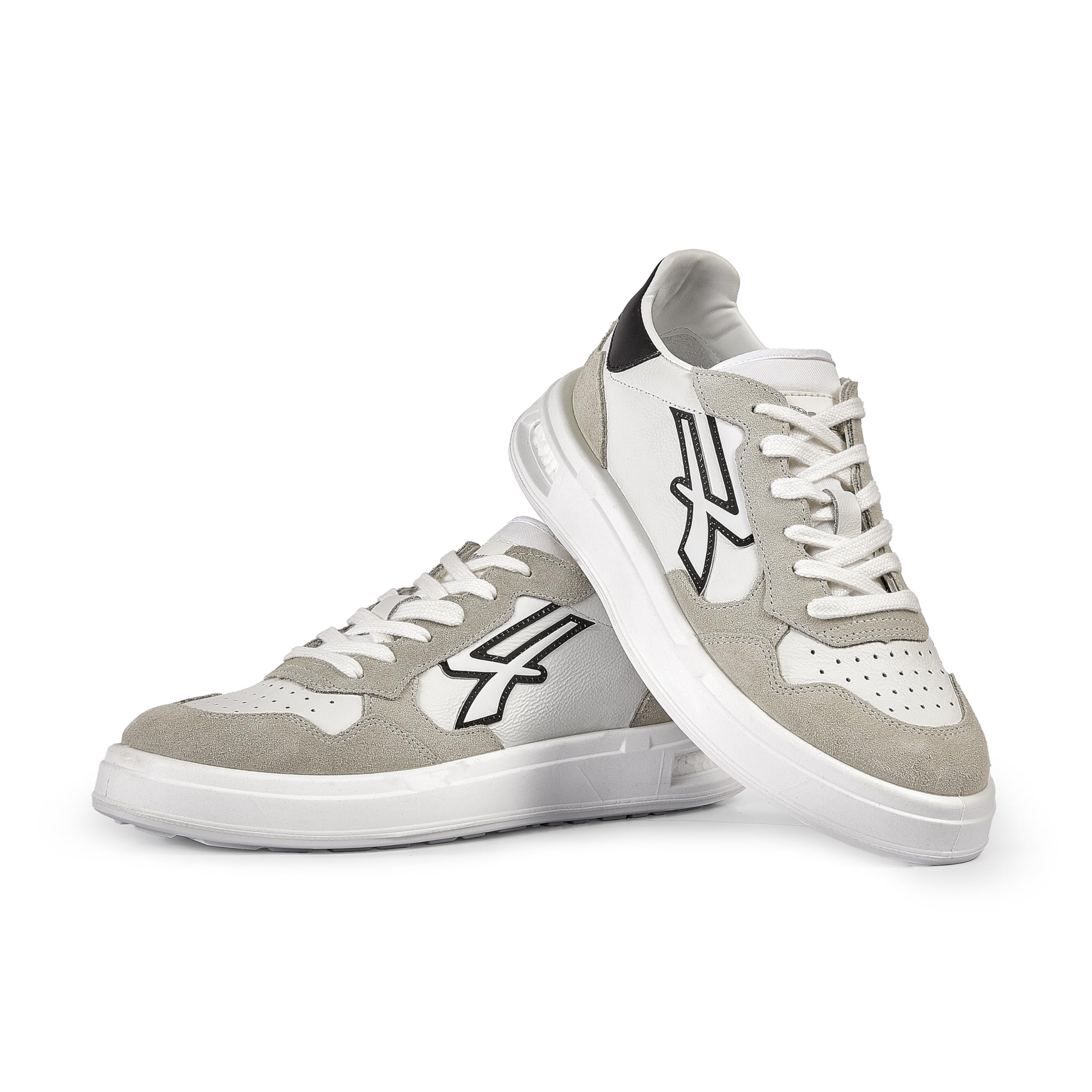 U-Power Urban Lifestyle Helix, Scarpe Sportive e Casual Bianche, Nere e Beige in Morbida Pelle. Sneakers Basse con Suola Antiscivolo con Inserto Infinergy, Ideali per l'uso Quotidiano.