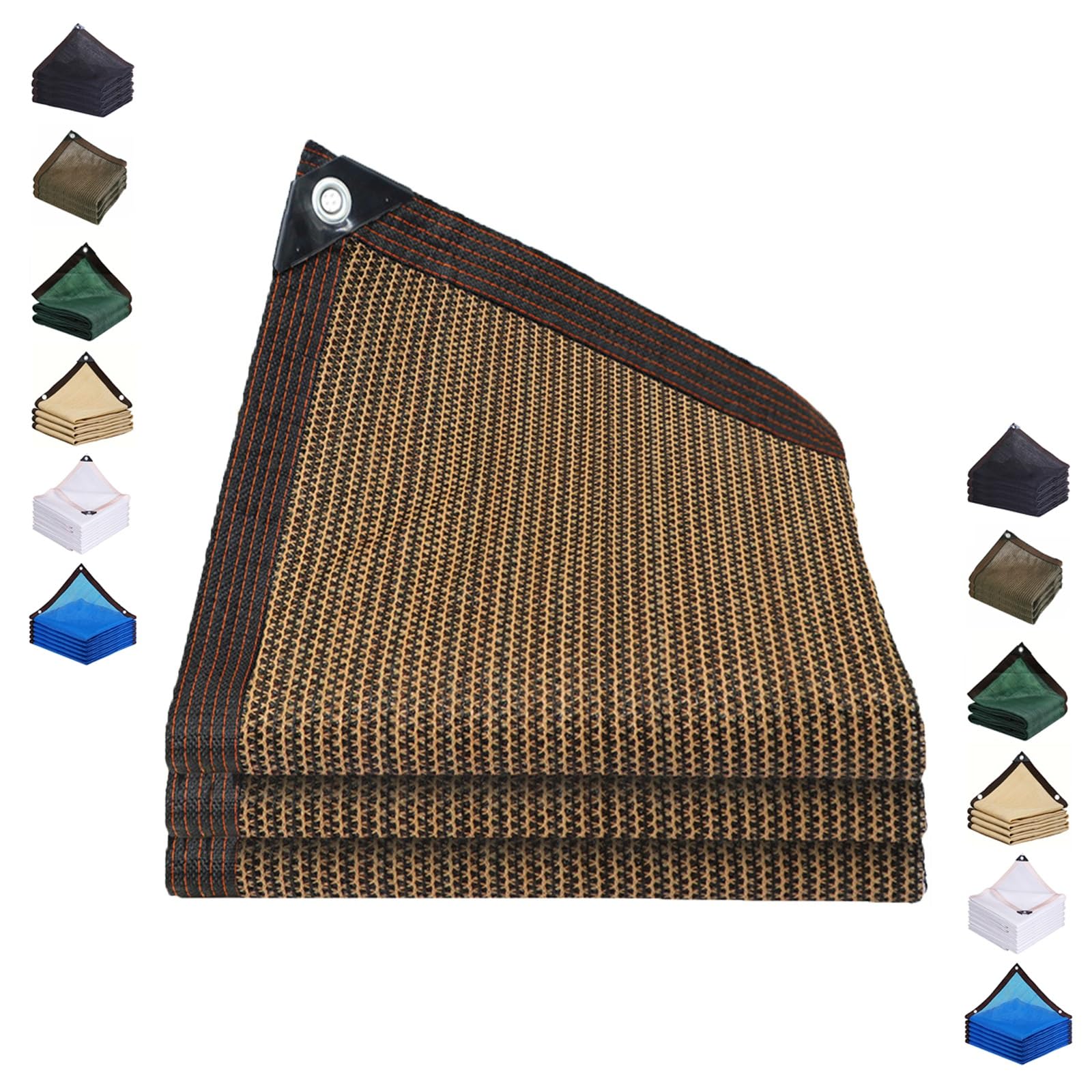 GLDYTVF 90% Shade ClothNetting - 20x30ft Brown Shade Cover for Garden Patio Pergola Canopy Rectangular Shade Sail - UV Protection Mesh Tarp