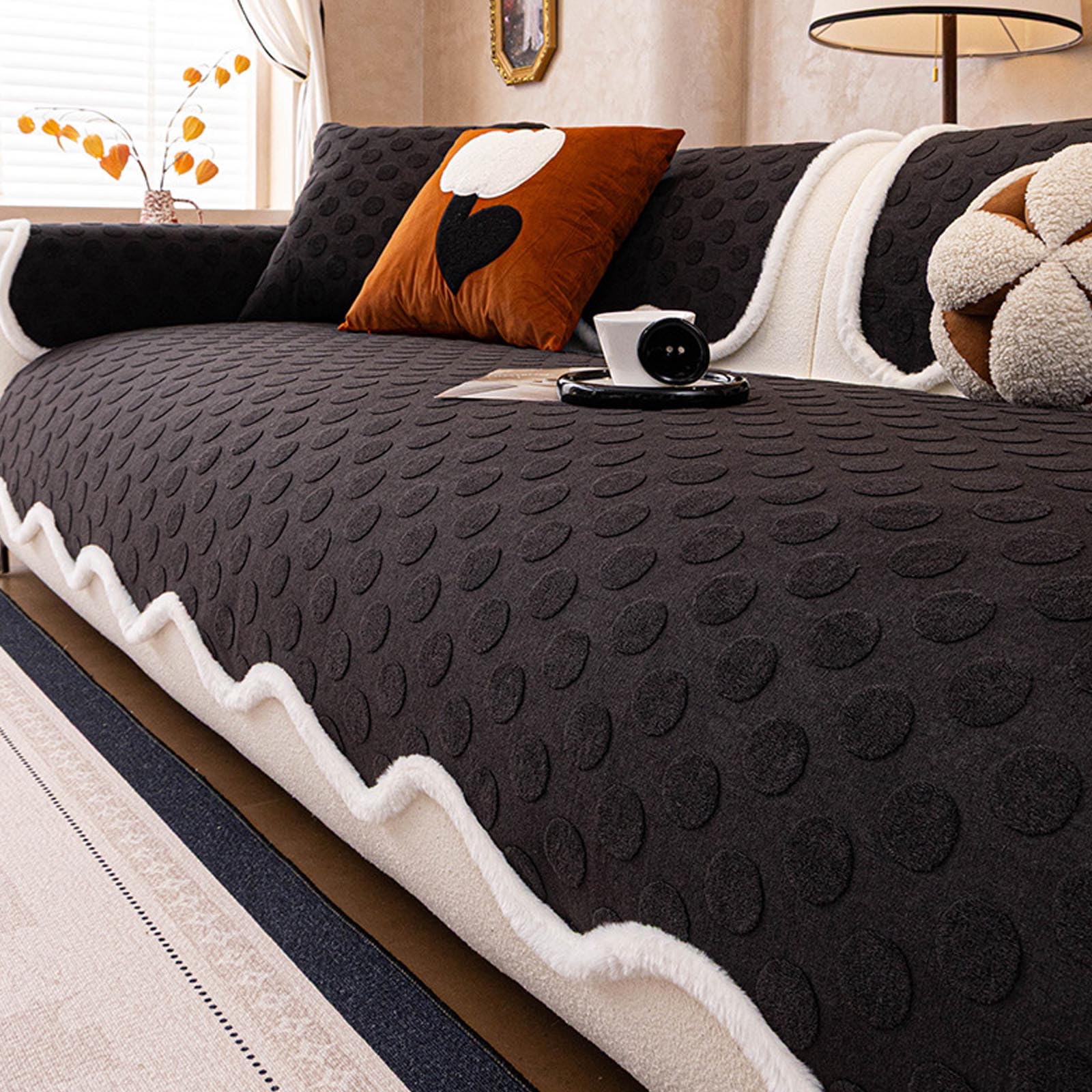 Housse de canapé en coton doux lavable protecteur canapé sectionnel
